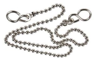 CHROME 18 SINK BASIN BATH BALL PLUG CHAIN AND S HOOK ENDS ( ONLY CHAIN )