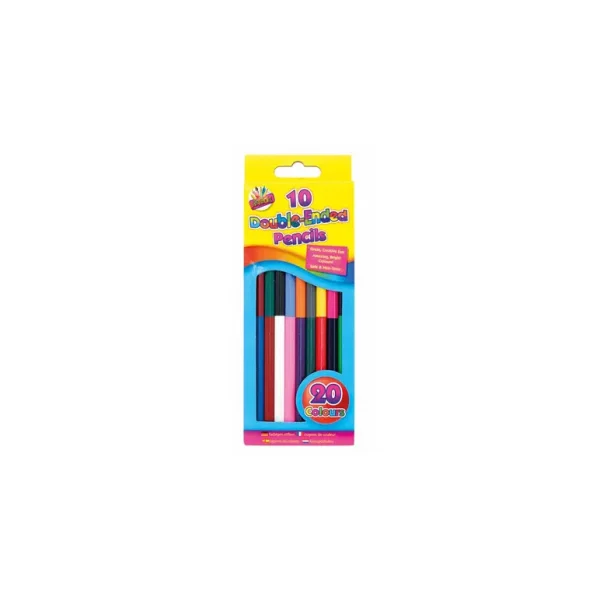 PACK OF 10 DOUBLE ENDED COLORING PENCILS