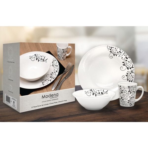 MODENA SCROLL DESIGN DINNER SET 12 PIECES