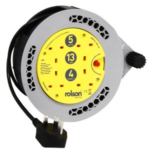 ROLSON 4 SOCKET 5M CABEL EXTENSION REEL 13A1