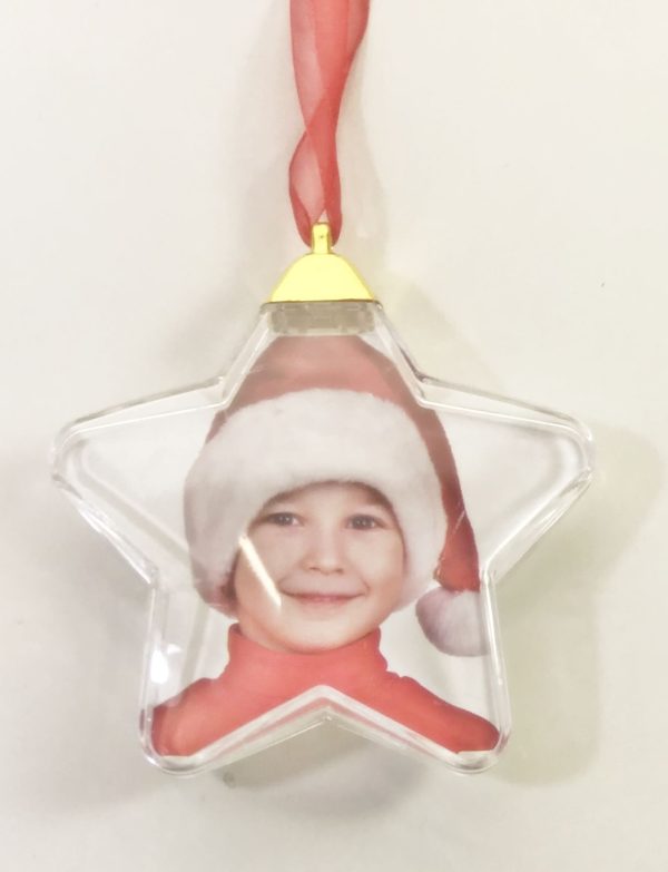 CHRISTMAS HANGING PHOTO FRAME STAR DESIGN