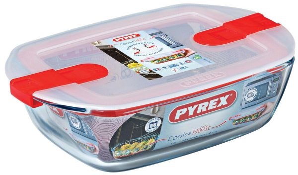 PYREX 23 X 15 CM GLASS STORAGE CONTAINER WITH LID