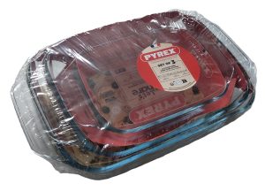 PYREX SET OF 3 IRRESISTIBLE ROASTERS 39X25 - 35X23 - 27X17 CM