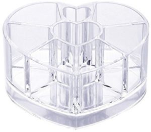 HEART STYLE 8 COMPARTMENT JEWELRY / COSMETIC ORGANIZER STORAGE BOX