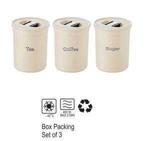 ACCURATE AIR SEAL CONTAINERS FOR TEA COFFEE SUGAR APPX 850 ML