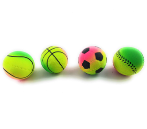 HI BOUNCE MULTICOLOUR SPORTS BALL APX 6.5 CM