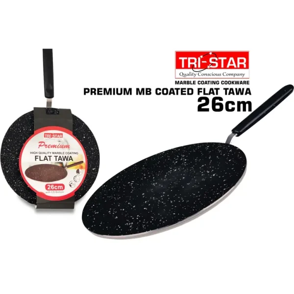 PREMIUM MARBLE COATING FLAT TAWA 26CM