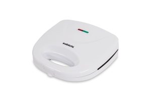 SABICHI 2 SLICE SANDWICH MAKER WHITE 700 W NON STICK INTERIOR