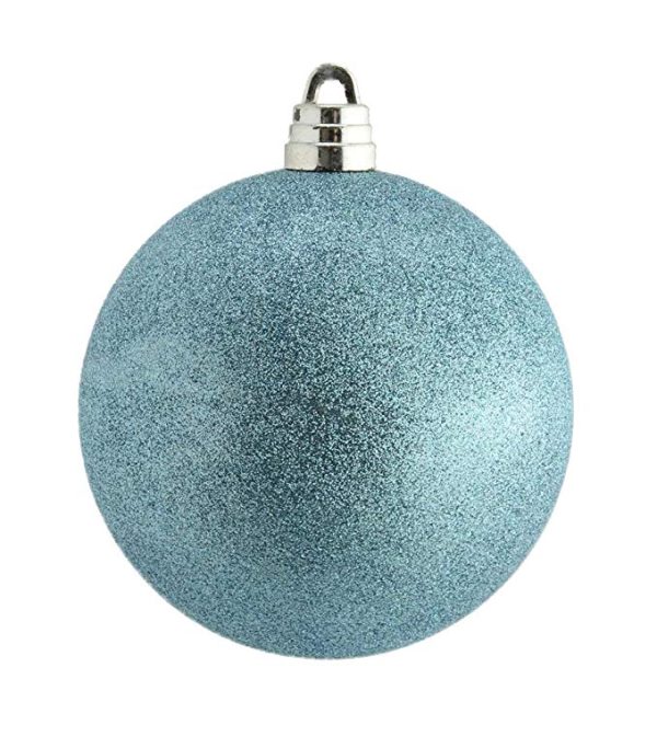 GIANT ICE BLUE TURQUORISE GLITTER BAUBLE 150MM