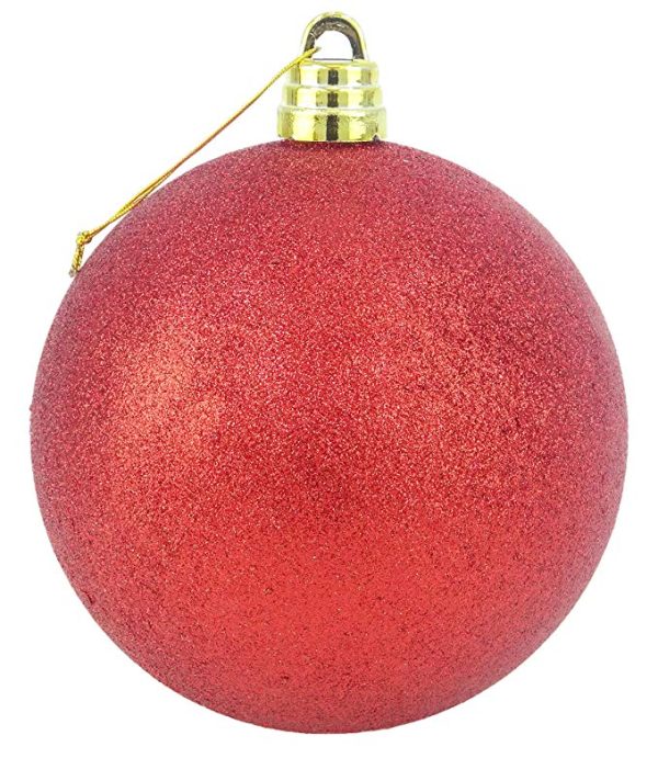 GIANT GLITTER RED CHRISTMAS BAUBLE 150MM