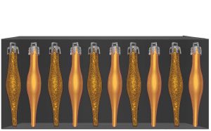 10 PCS DROPLET GLITER BABUBLES GOLD 90 MM