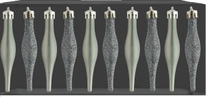 10 PCS DROPLET GLITER BABUBLES SILVER 90 MM