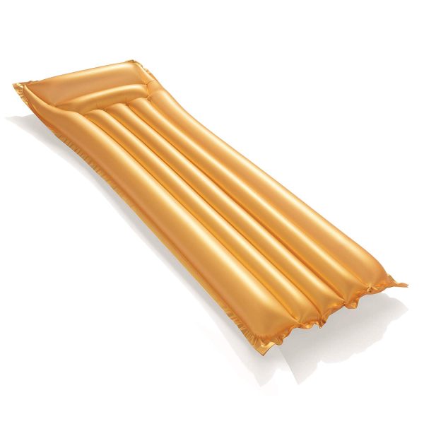 BESTWAY INFLATABLE LILO GOLD AIR SWIM MAT 183CM X 69CM