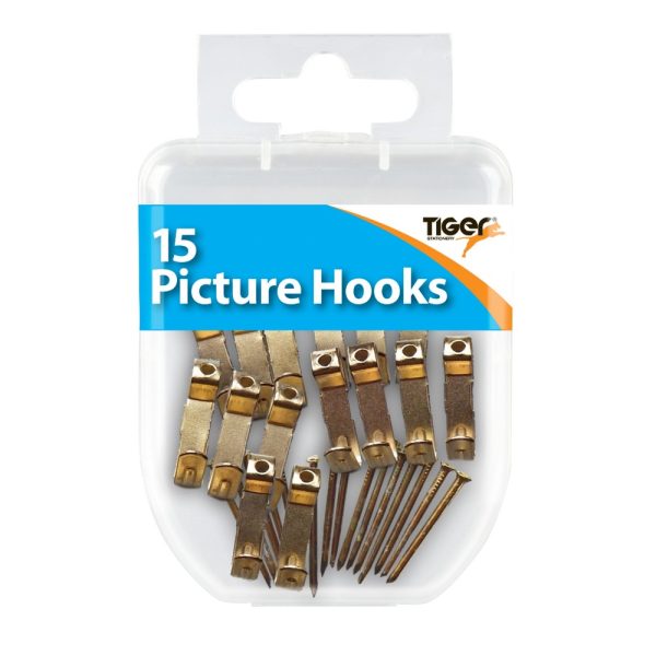 TIGER PICTURE HOOKS PACK OF 15