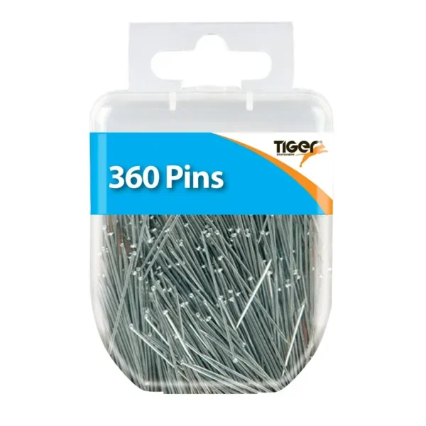 TIGER ESSENTIAL SILVER PAPER PINS PACK OF 360