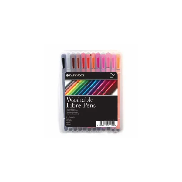 EASYNOTE WASHABLE FIBER PENS PACK OF 24