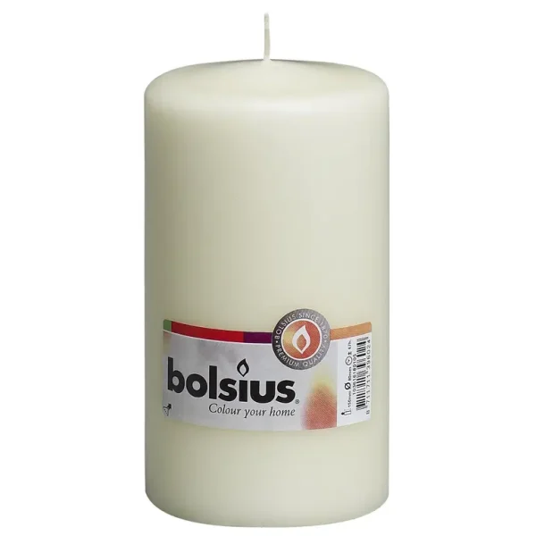 BOLSIUS PILLAR CANDLE IVORY 150MM X 78MM