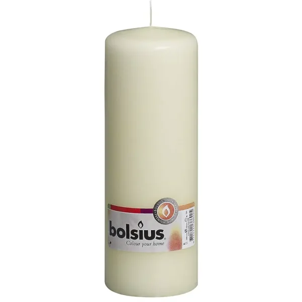 BOLSIUS PILLAR CANDLE IVORY 200MM X 70MM