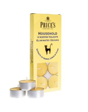PRICES HOUSEHOLD TEALIGHT CANDLES 4HRS PACK OF 10