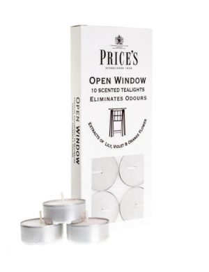 PRICES OPEN WINDOW TEALIGHT CANDLES 4HRS PACK OF 10