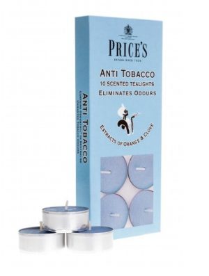 PRICES ANTI TOBACCO TEALIGHT CANDLES 4HRS PACK OF 10
