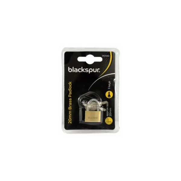 BLACKSPUR PADLOCK 20MM BRASS