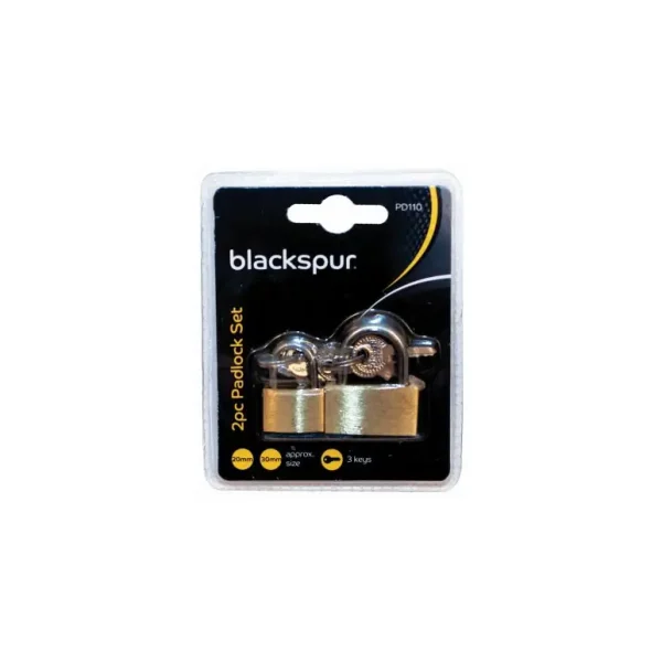 BLACKSPUR BRASS PADLOCK 2 PIECES SET OF 20MM AND 30MM