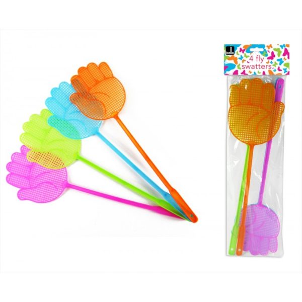 BELLO HAND SHAPE FLY SWATTERS PACK OF 4