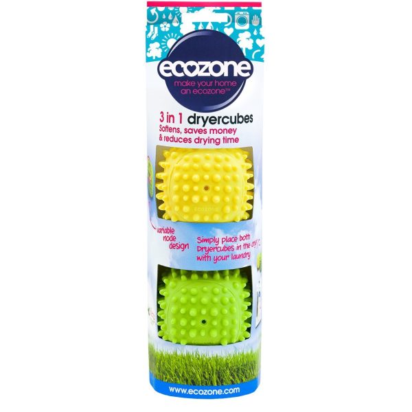 ECOZONE DRYER CUBES TUMBLE DRYER BALLS PACK OF 2