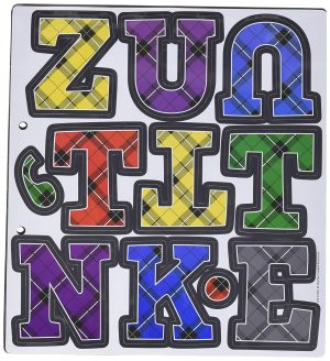 PLAID BOLD BLOCK 3 INCH MAGNETIC LETTERS TOTAL 55 PCS