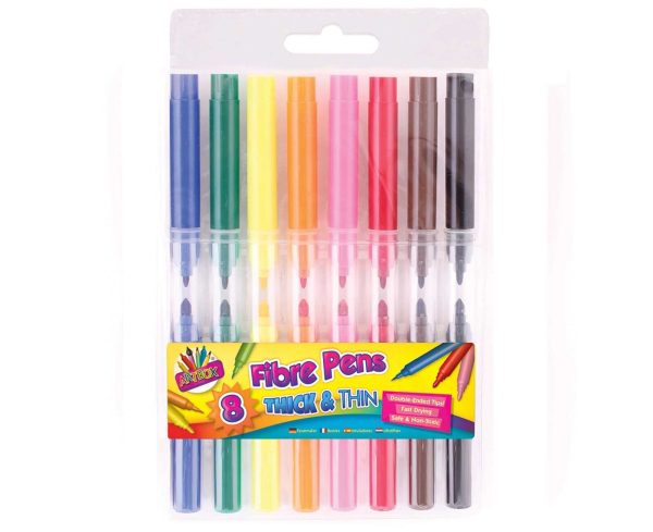 ARTBOX CHILDREN THICK AND THIN COLOURING PEN PACK OF 8