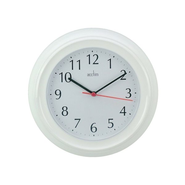 ACCTIM WYCOMBE WALL CLOCK - WHITE 225 MM