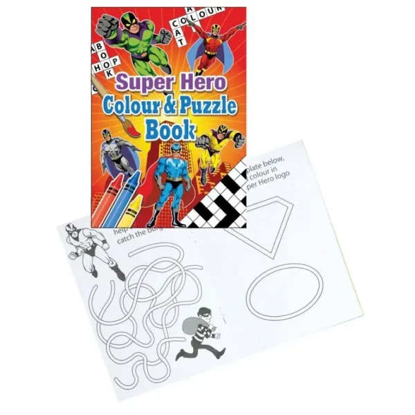 SUPER HERO COLOURING & PUZZLE BOOK A6