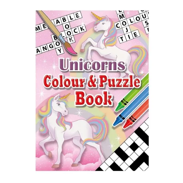 UNICORN A6 COLOURING & PUZZLE BOOK