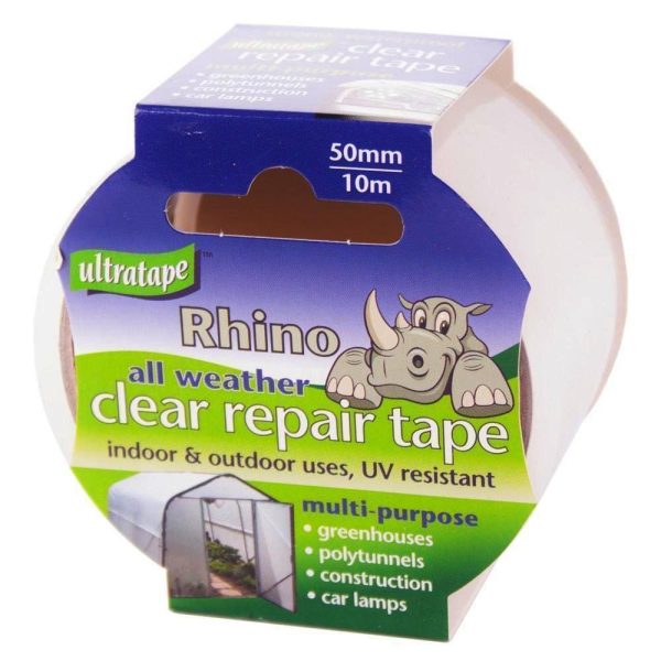 ULTRATAPE RHINO ALL WEATHER CLEAR TAPE 50MM X 10M