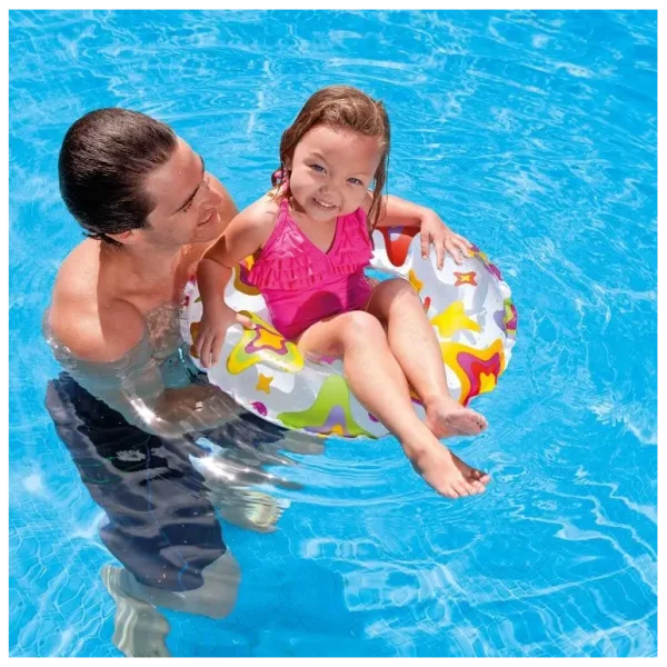 INTEX INFLATABLE SWIM RING WITH LIVELY PRINT FOR 3 TO 6 YR