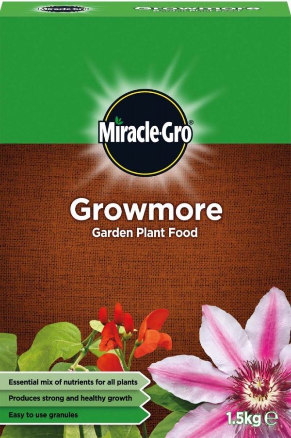 MIRACLE GRO GROWMORE GARDEN PLANT FOOD 1.5KG