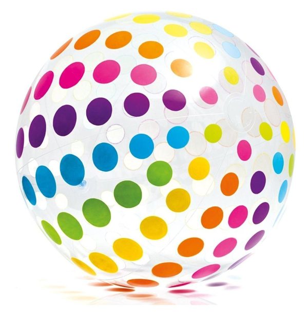 INTEX 42 INCH JUMBO BEACH BALL POLKA DOT DESIGN 59065NP