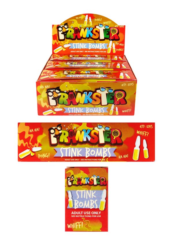 PACK OF 12 X PRANKSTER STINK BOMBS OF PACK OF 3