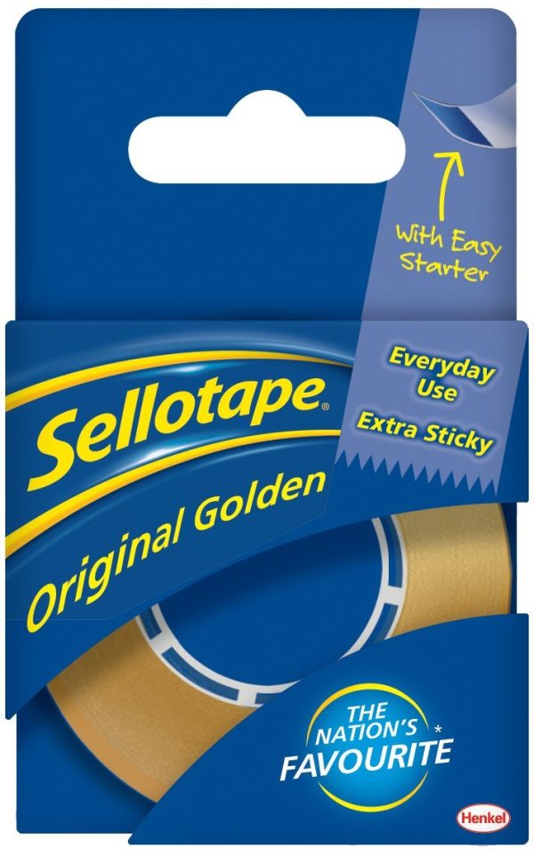 SELLOTAPE ORIGINAL GOLDEN TAPE - 18 MM X 25 M CLEAR