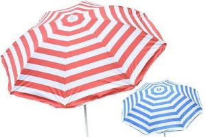 34 INCH ADJUSTABLE BEACH ASSORTED PARASOL WITH PVC BAG