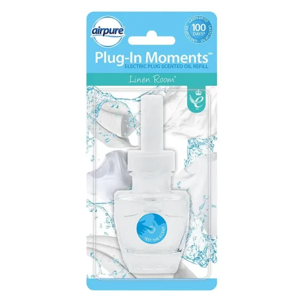 AIRPURE PLUG IN MOMENTS AIR FRESHNERS REFILL 20ML - LINEN ROOM