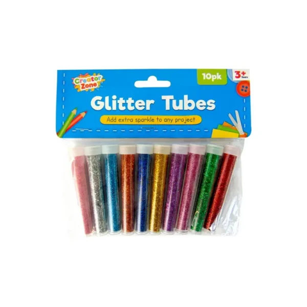 CREATOR ZONE GLITTER TUBES PACK OF 10