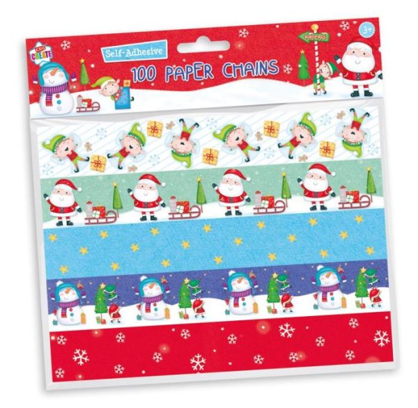 KIDS CREATE CHRISTMAS PAPER CHAINS PACK OF 100