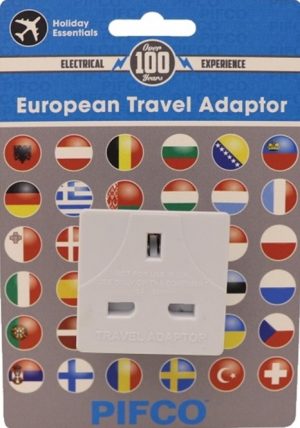 DAEWOO / PIFCO HOLIDAY ESSENTIALS EUROPEAN TRAVEL ADAPTOR