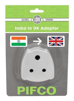 PIFCO / DAEWOO HOLIDAY ESSENTIALS INDIA TO UK ADAPTOR