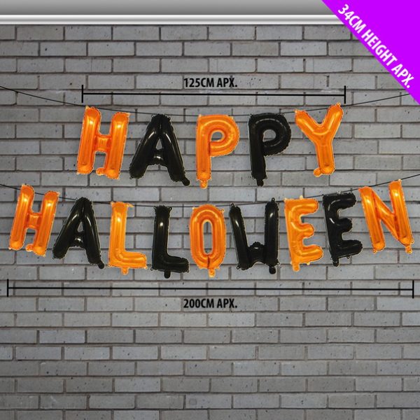 SCREAM MACHINE HAPPY HALLOWEEN BALLOON GARLAND 325CM X 34CM