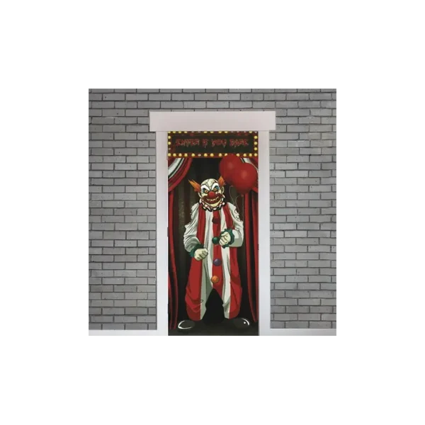 SCREAM MACHINE CLOWN DOOR BANNER 152CM X 76CM