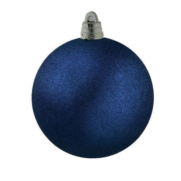 GIANT GLITTER NAVY BLUE CHRISTMAS BAUBLE 150MM