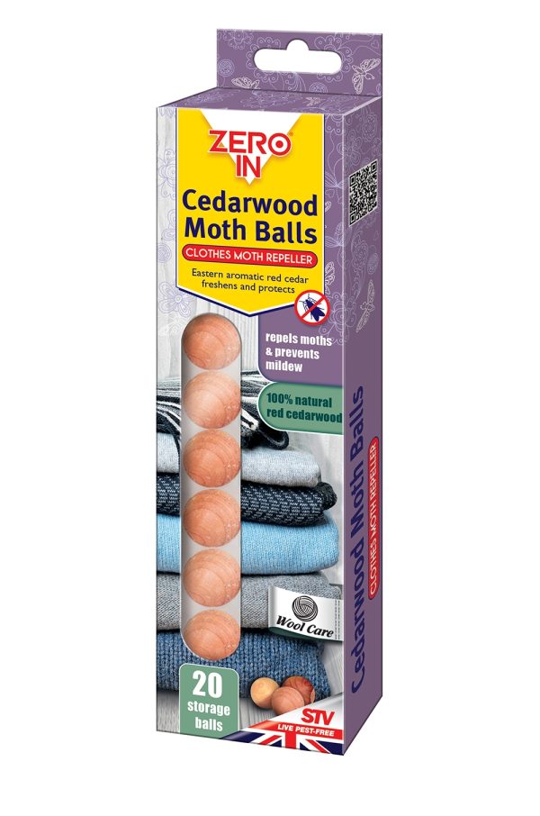 ZERO IN CEDARWOOD MOTH REPELLER BALLS PACK OF 20